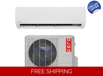 OLMO 9K-Btu 18.5 SEER2 Mini Split System Heat Pump AC (5°F) 10.5 EER/8.8 HSPF (R410a)